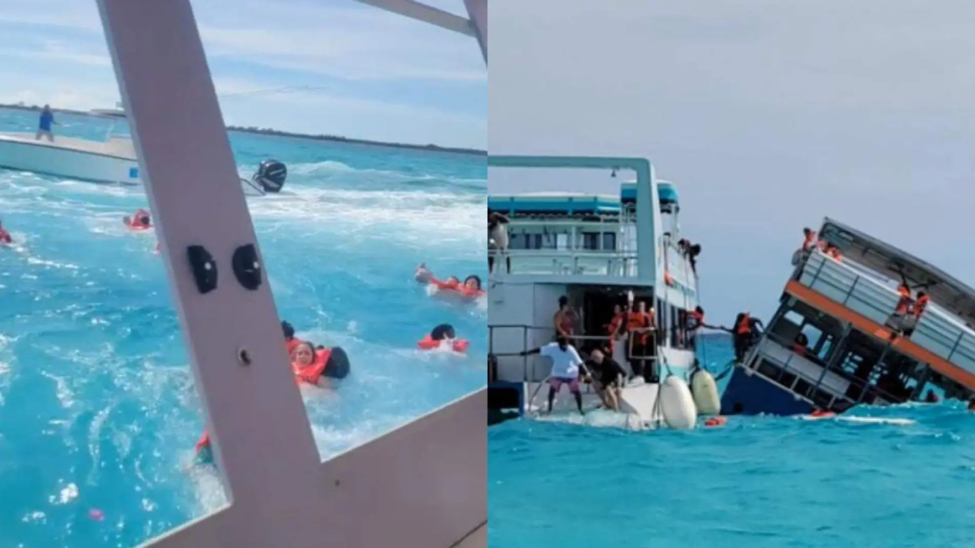 Ferry con más de 100 turistas se hunde en Bahamas